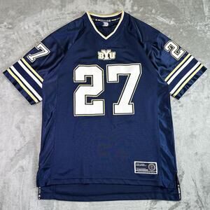 VTG Y2K BYU Cougars 27 Football Jersey Mens Large Blue Colosseum Athletics